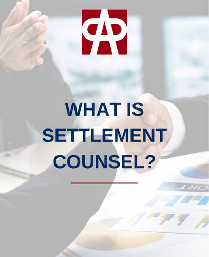 What is Settlement Counsel?